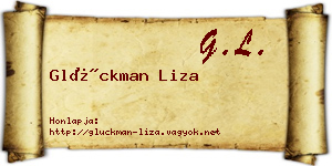 Glückman Liza névjegykártya